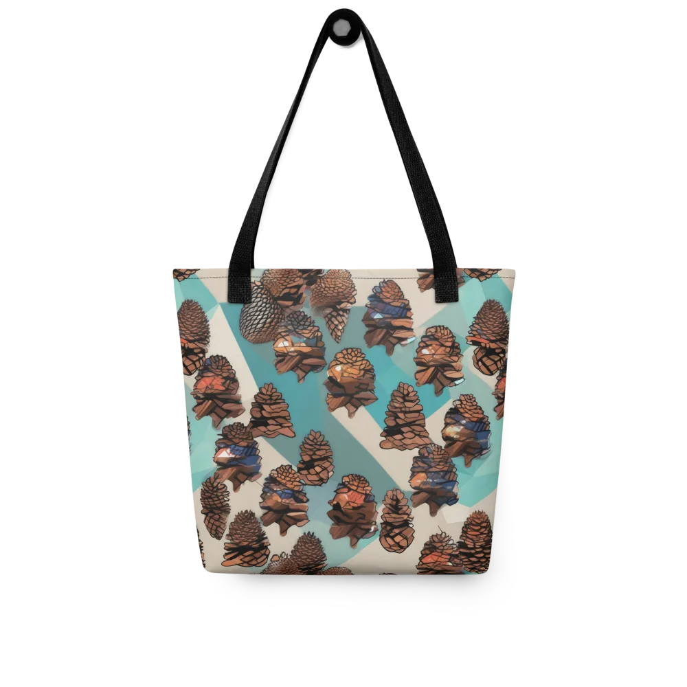 Turquoise Pinecone on Tote Bag — Front