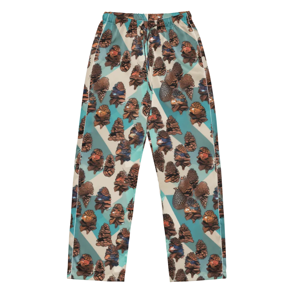 Turquoise Pinecone on Women's Pajama Pants — Front