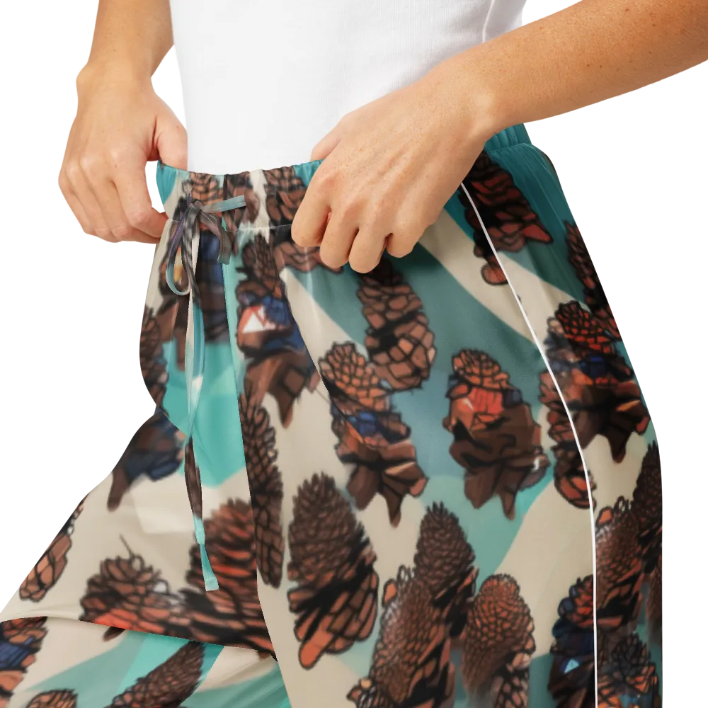 Turquoise Pinecone on Women's Pajama Pants — Product details