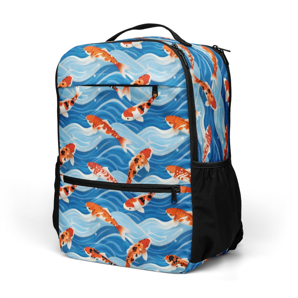 Crimson Drift on Utility Backpack — Left Front