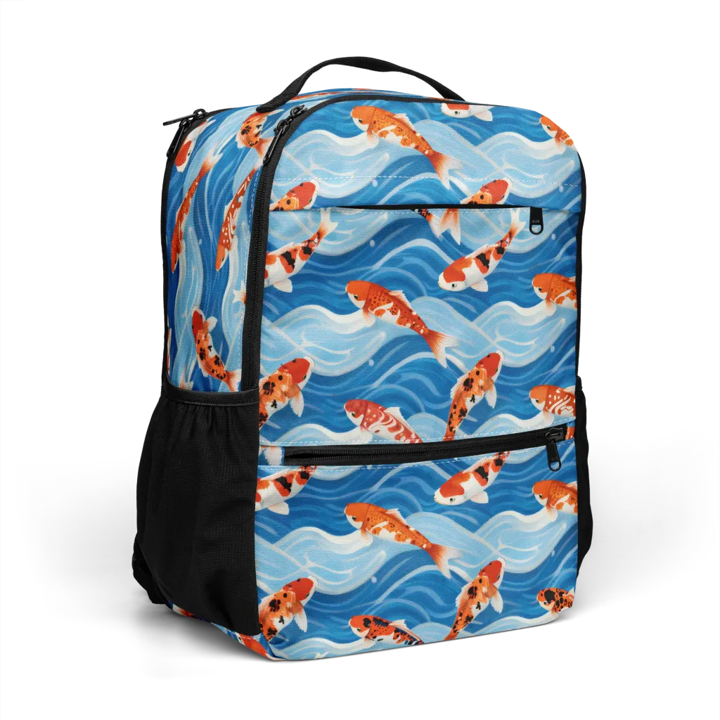 Crimson Drift on Utility Backpack — Right Front