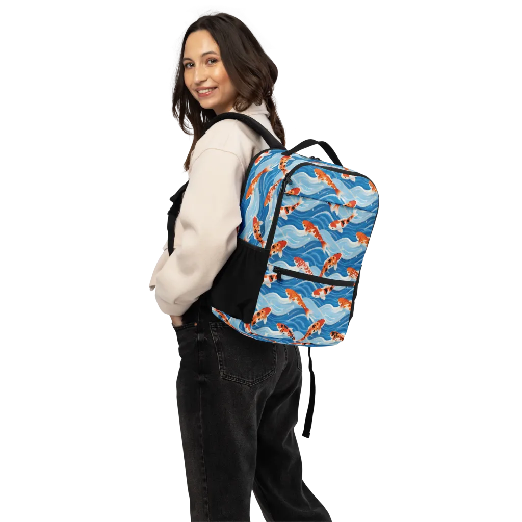 Crimson Drift on Utility Backpack — Back