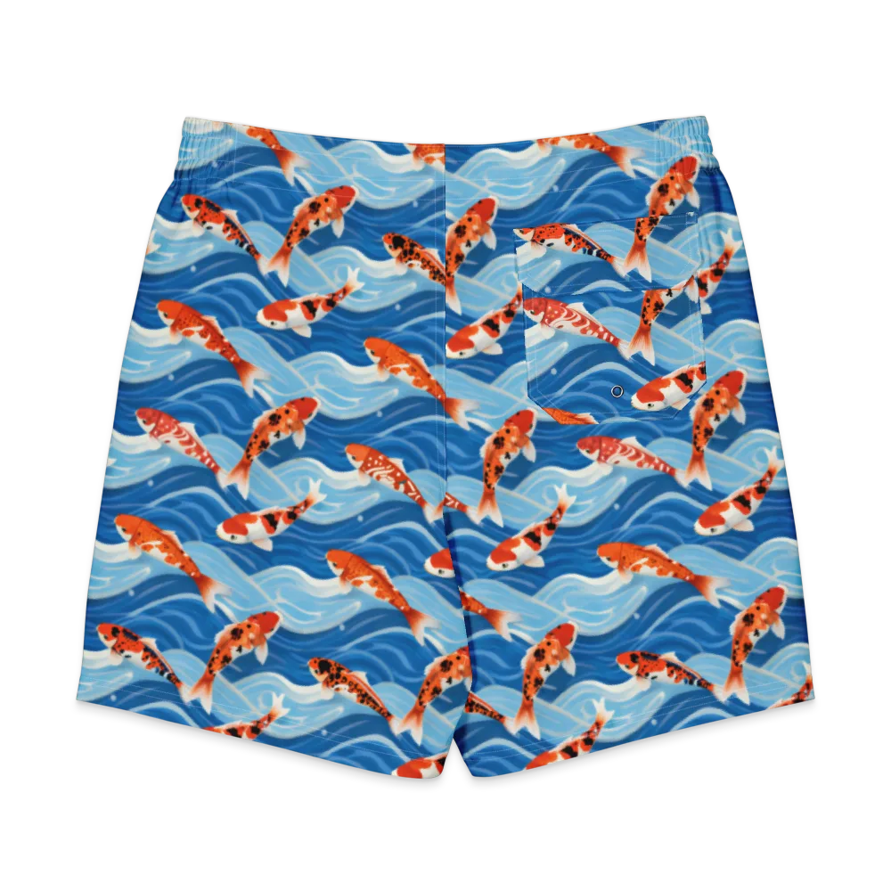 Crimson Drift on Men's Board Shorts — Back
