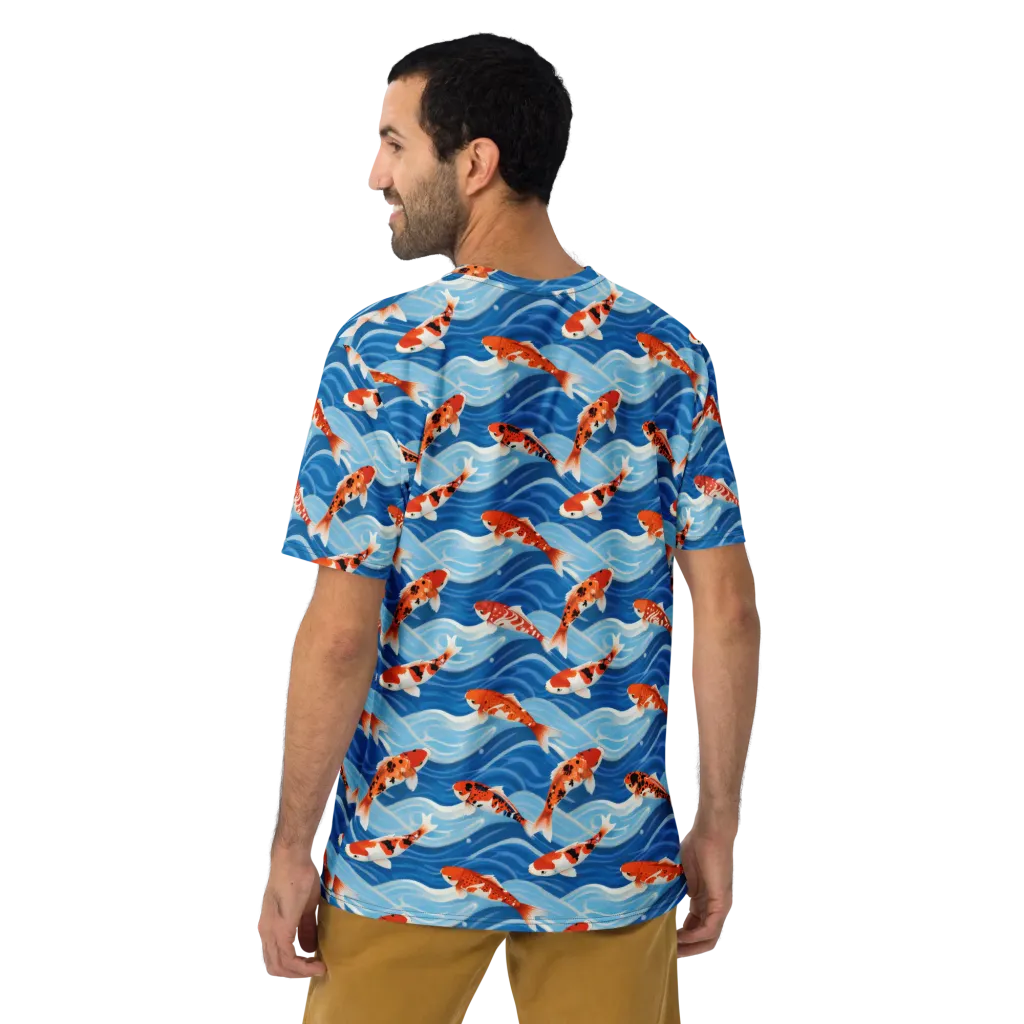 Crimson Drift on Men's Crew Neck T-Shirt — Back