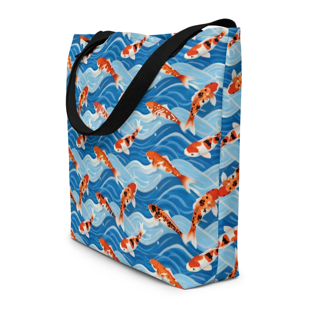 Crimson Drift on Large Tote Bag W/ Pocket — Front