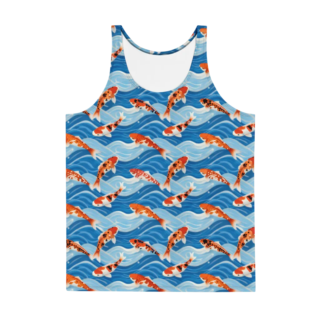 Crimson Drift on Men's Tank Top — Front