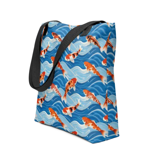 Crimson Drift on a Tote Bag