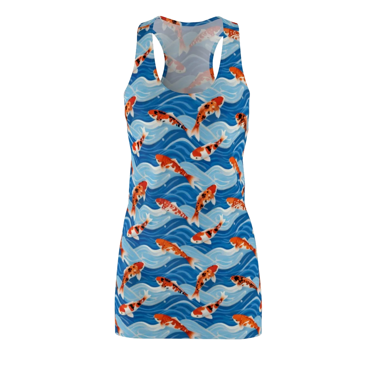 Crimson Drift on Racerback Dress — Front