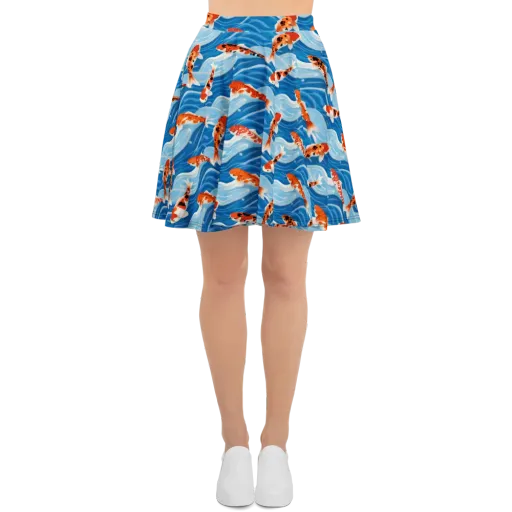 Crimson Drift on a Skater Skirt