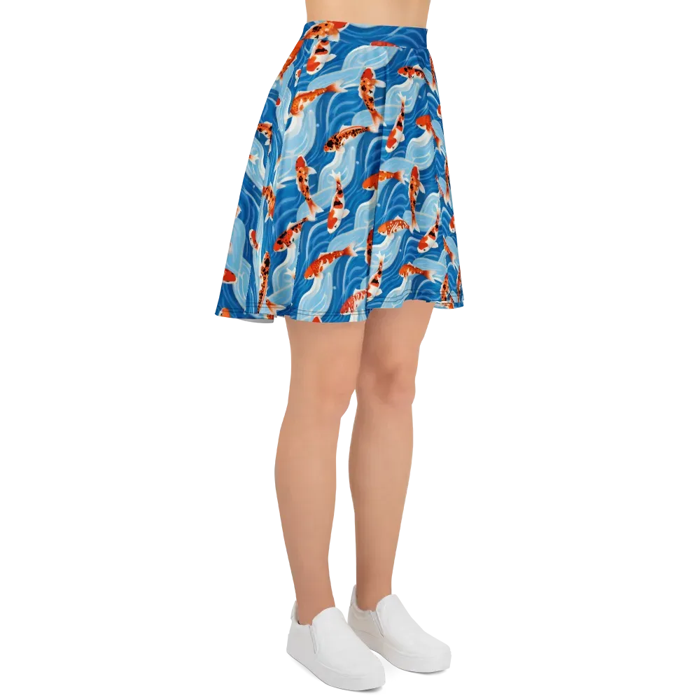 Crimson Drift on Skater Skirt — Right