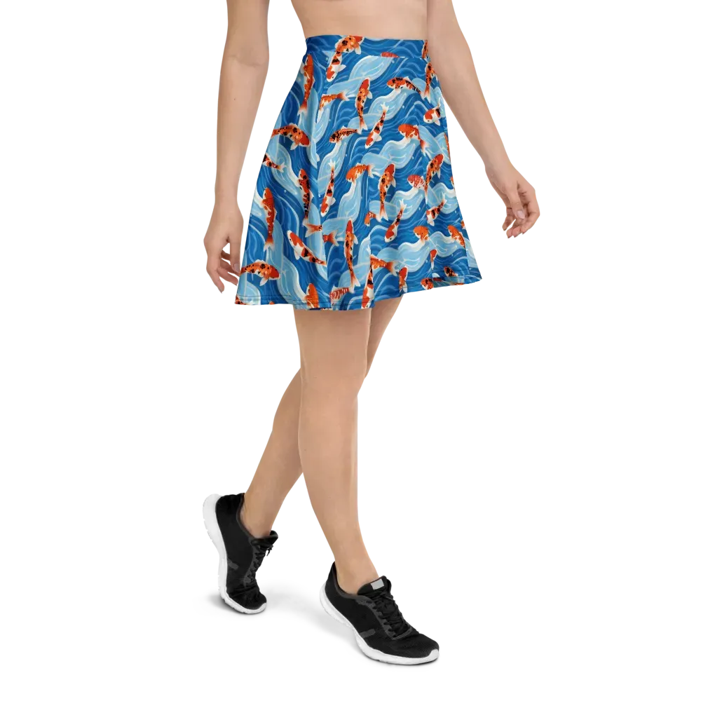 Crimson Drift on Skater Skirt — Right