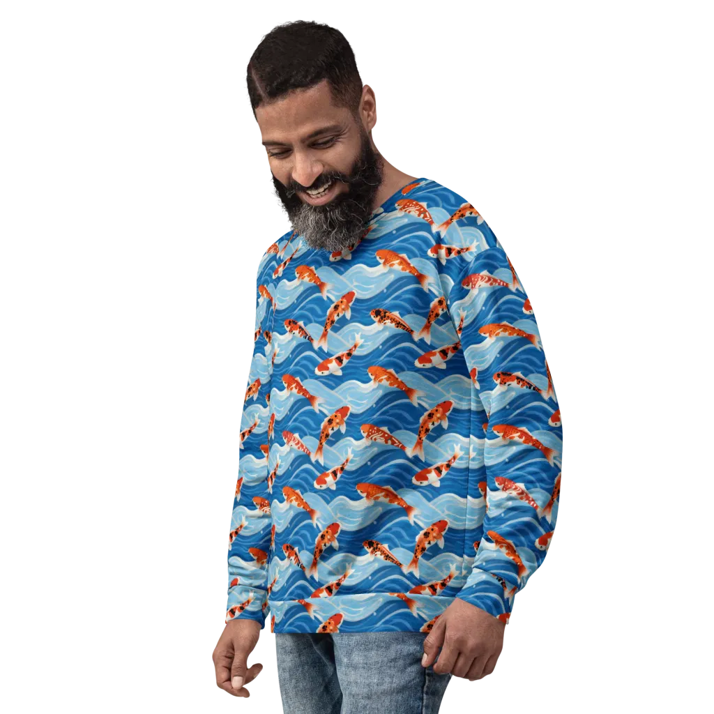 Crimson Drift on Sweatshirt — Left Front
