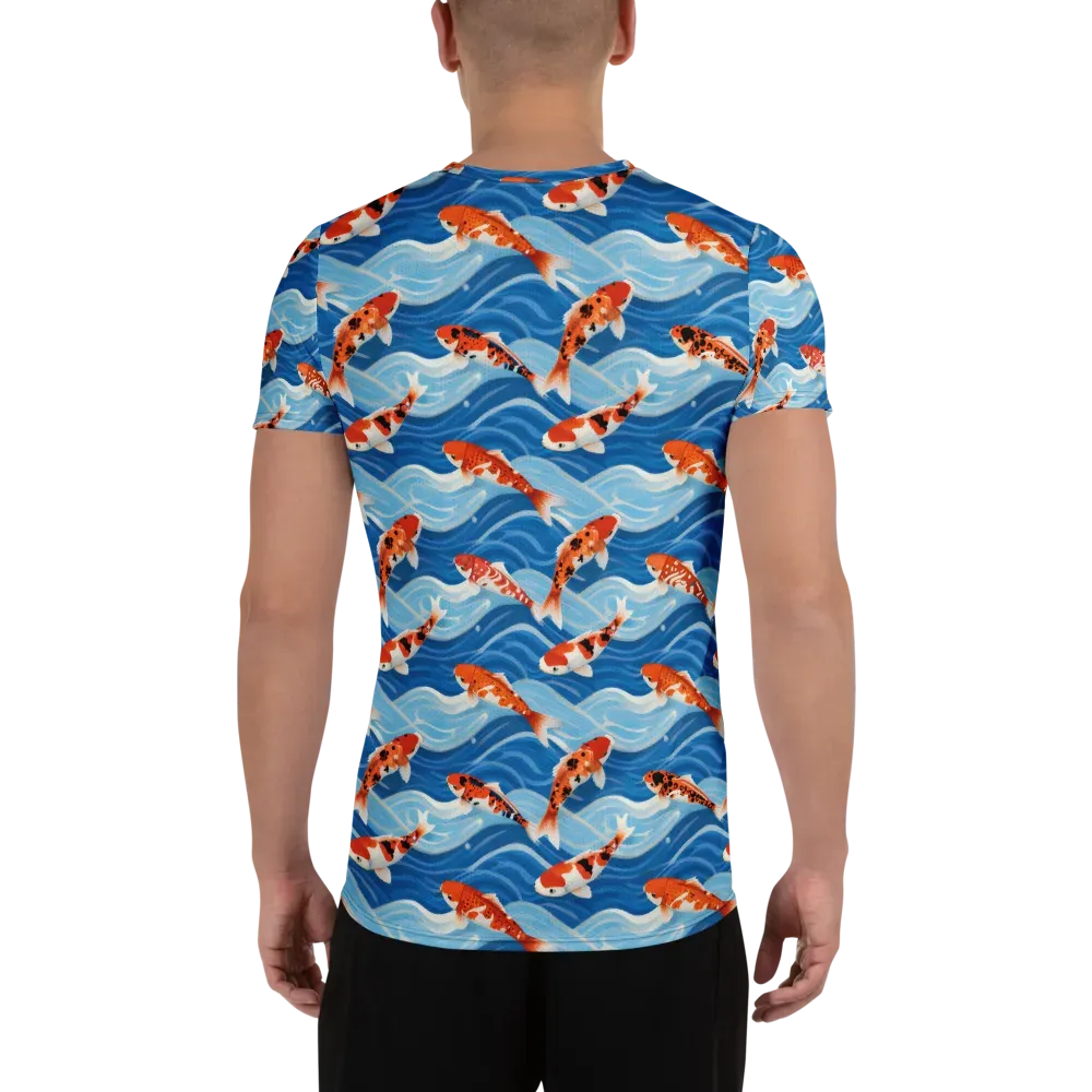 Crimson Drift on Men's Athletic T-Shirt — Back