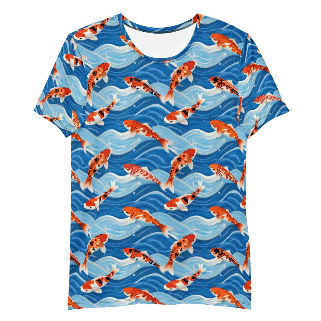 Crimson Drift on Men's Athletic T-Shirt — Front