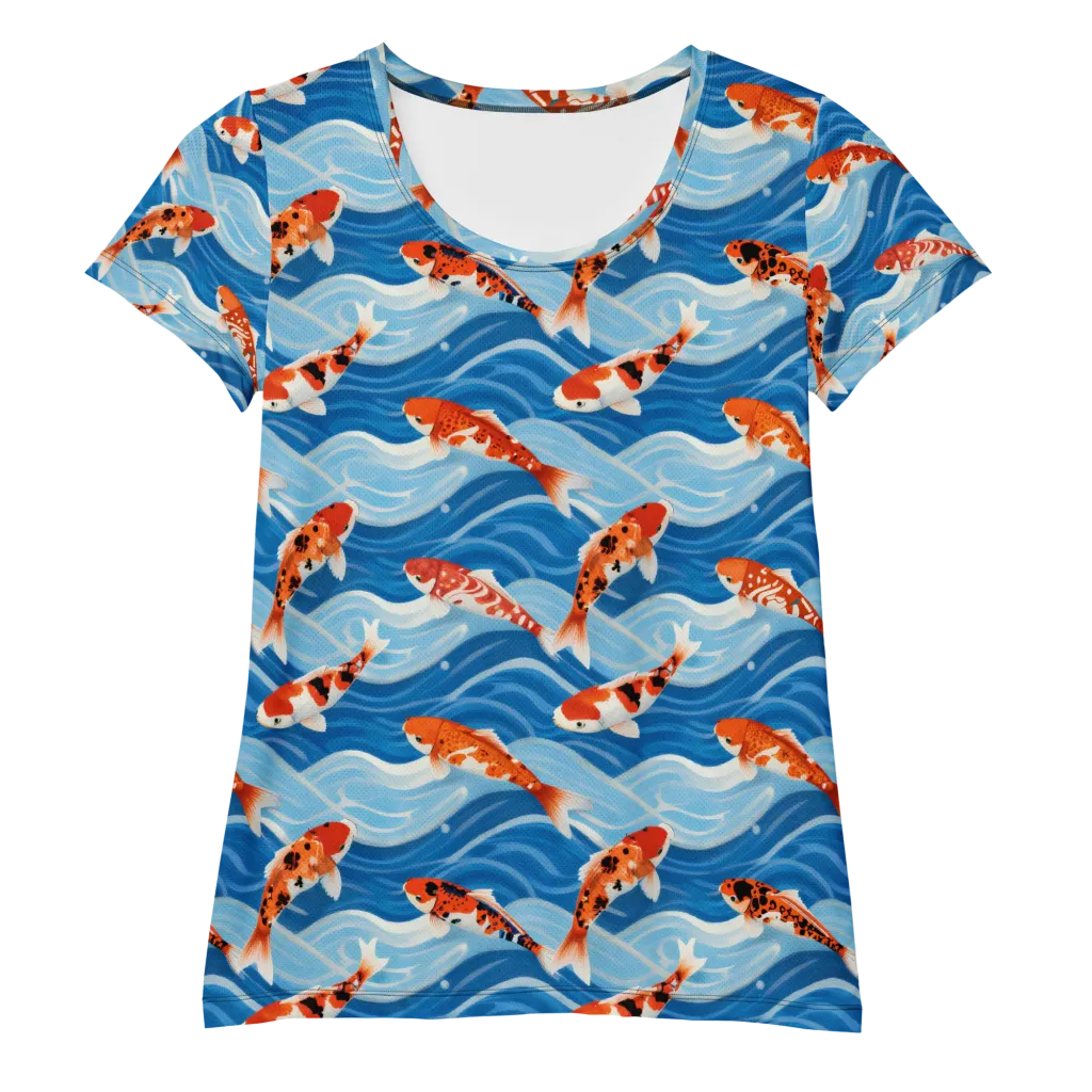 Crimson Drift on Women's Athletic T-Shirt — Front
