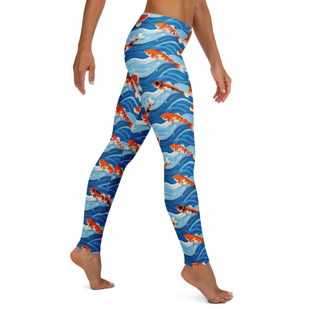 Crimson Drift on Leggings — Right