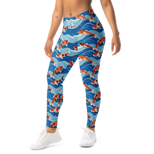 Crimson Drift on a Leggings