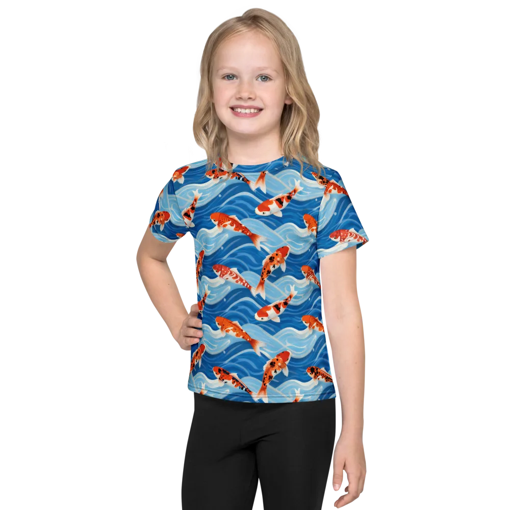 Crimson Drift on Kids Crew Neck T-Shirt — Front