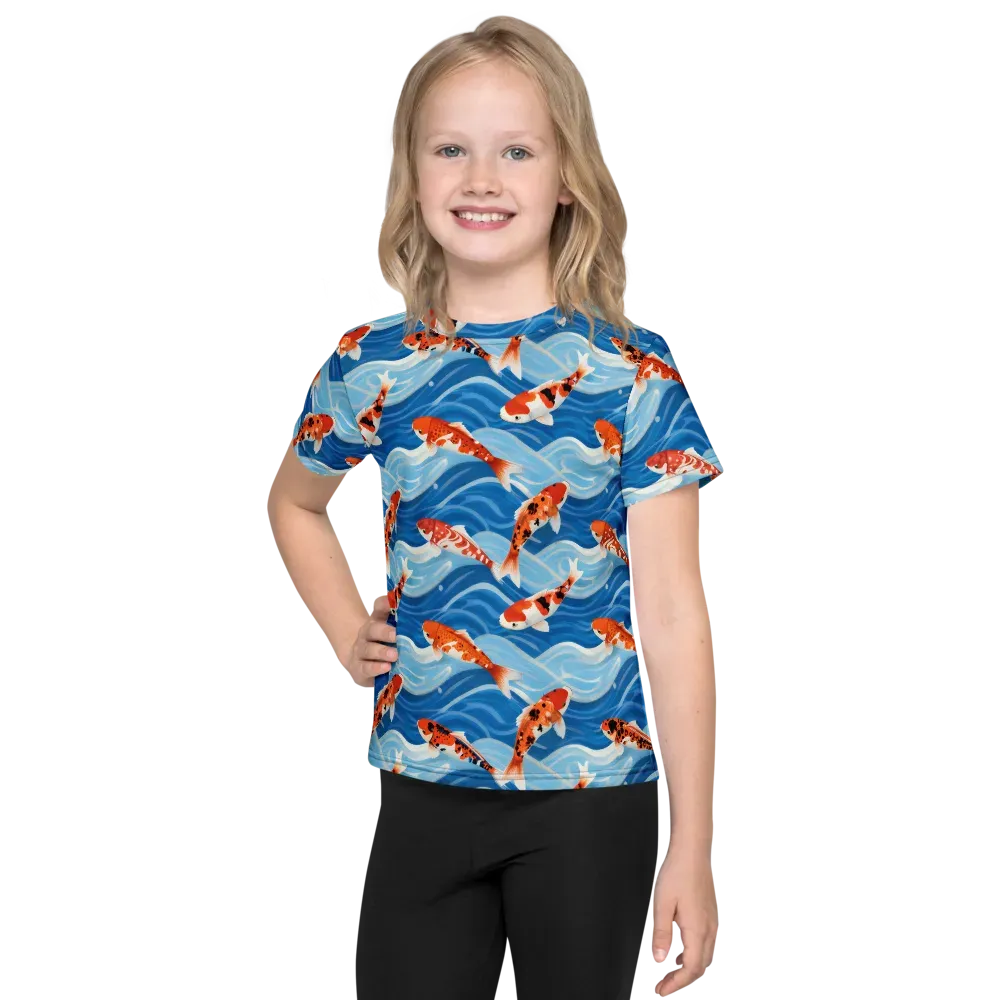 Crimson Drift on Kids Crew Neck T-Shirt — Front