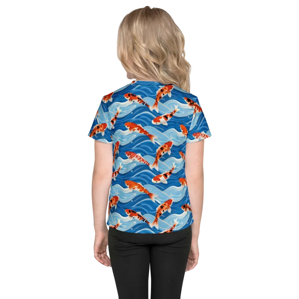 Crimson Drift on Kids Crew Neck T-Shirt — Back