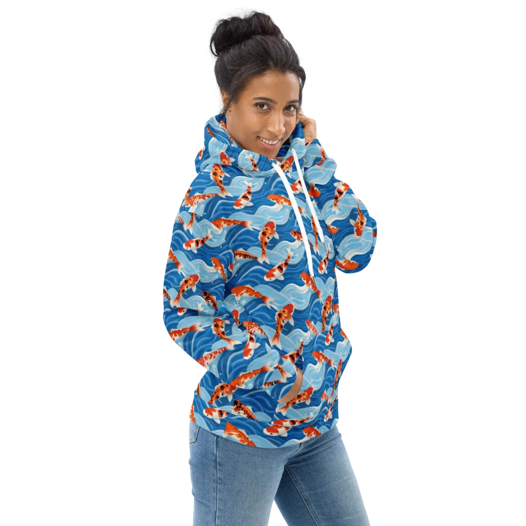 Crimson Drift on Hoodie — Right