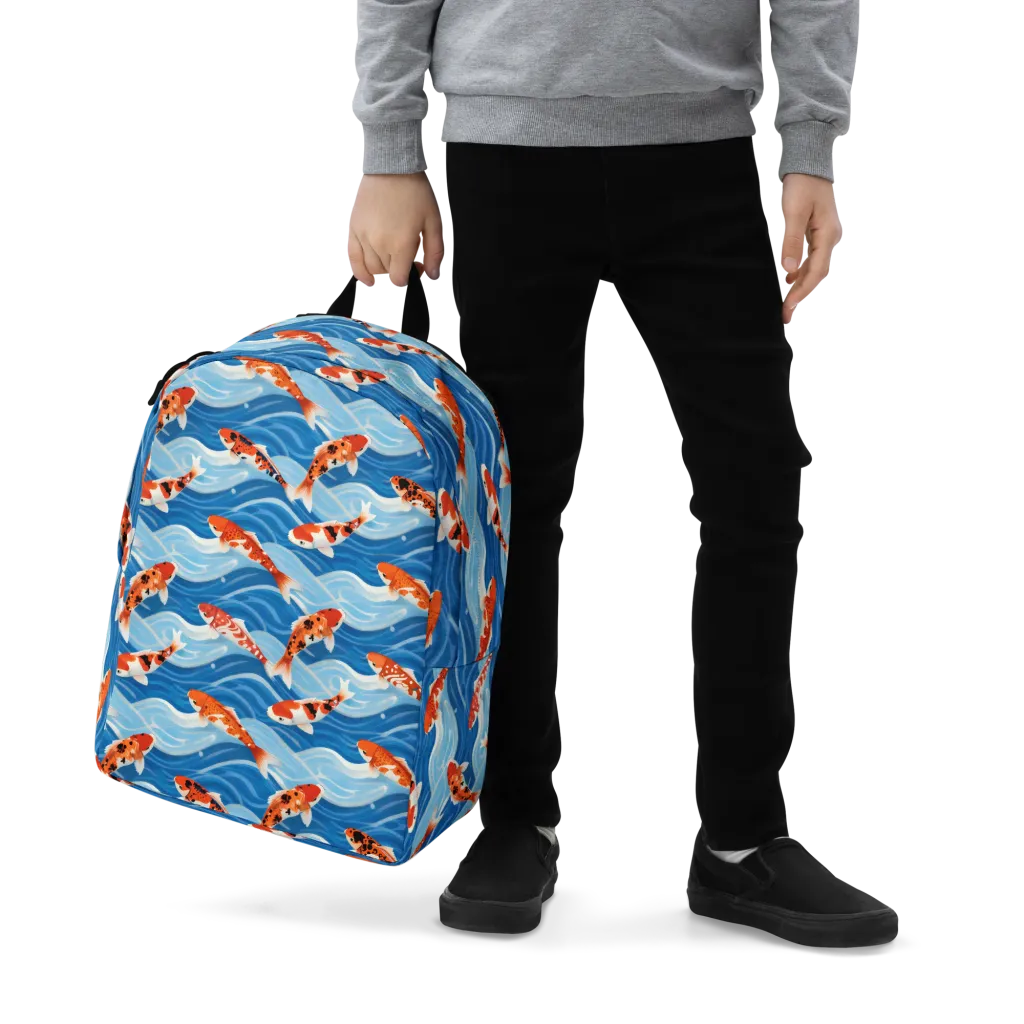 Crimson Drift on Minimalist Backpack — Zoomed-in