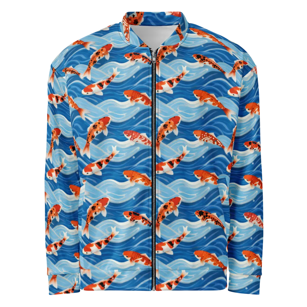 Crimson Drift on Bomber Jacket — Front
