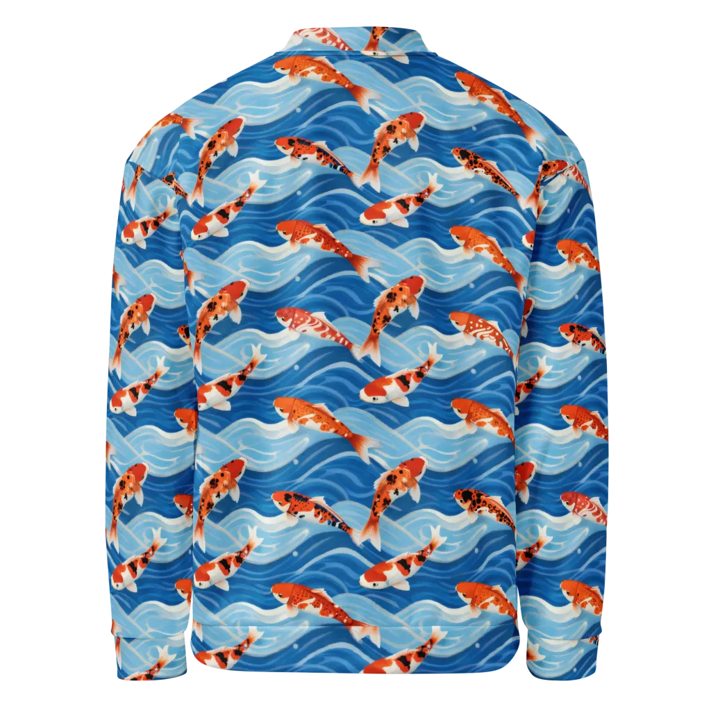 Crimson Drift on Bomber Jacket — Back