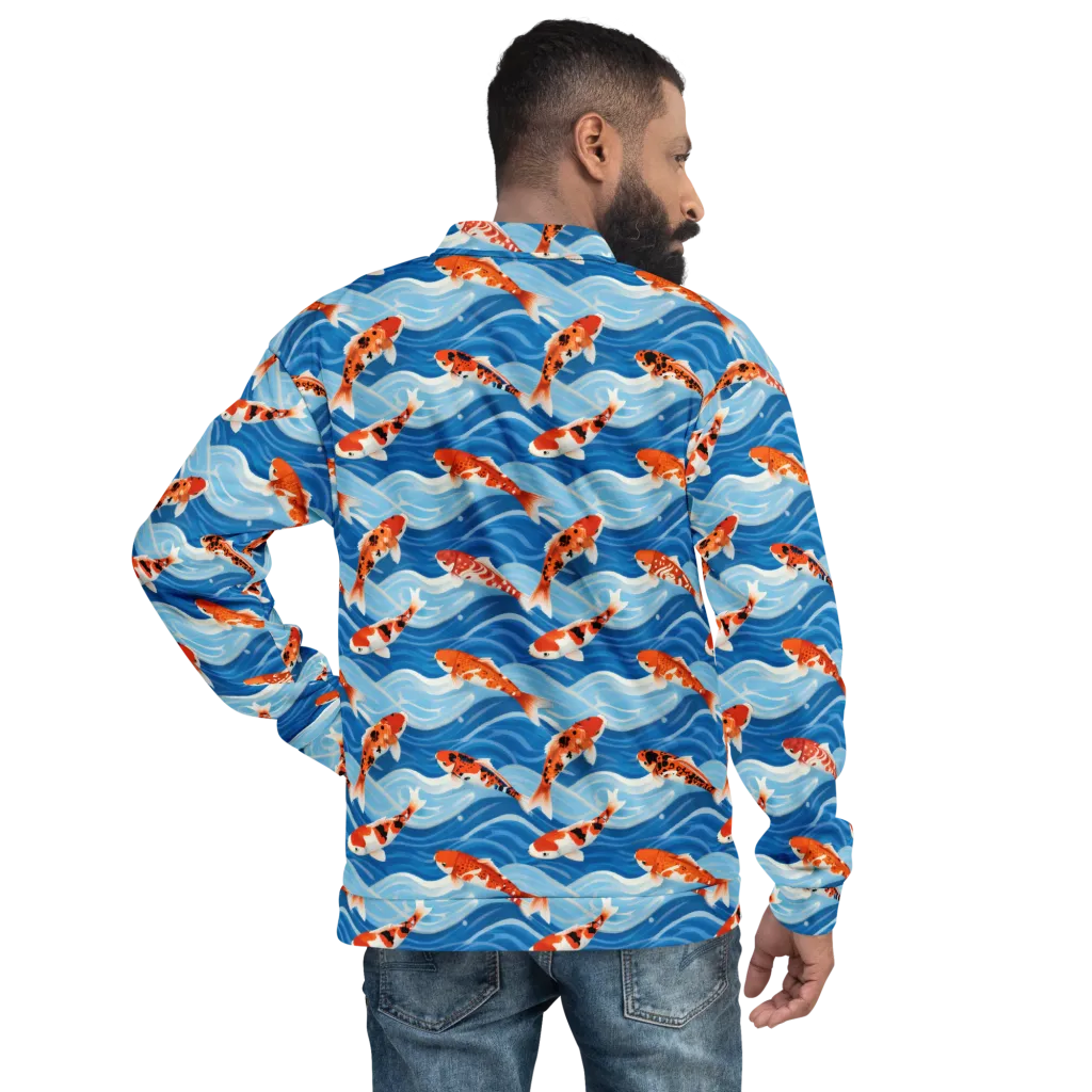 Crimson Drift on Bomber Jacket — Back