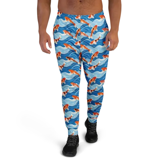 Crimson Drift on a Men's Joggers
