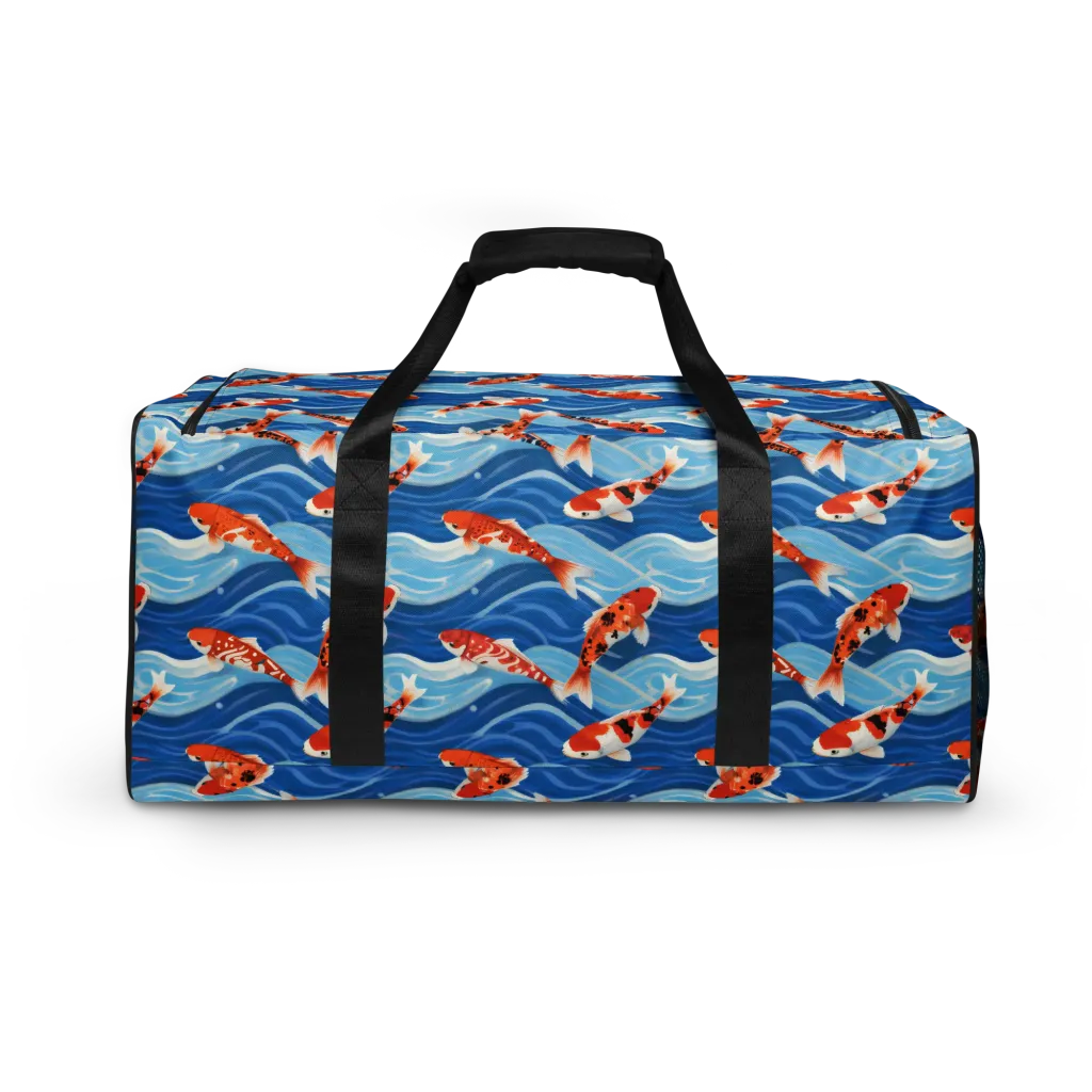 Crimson Drift on Duffle Bag — Back