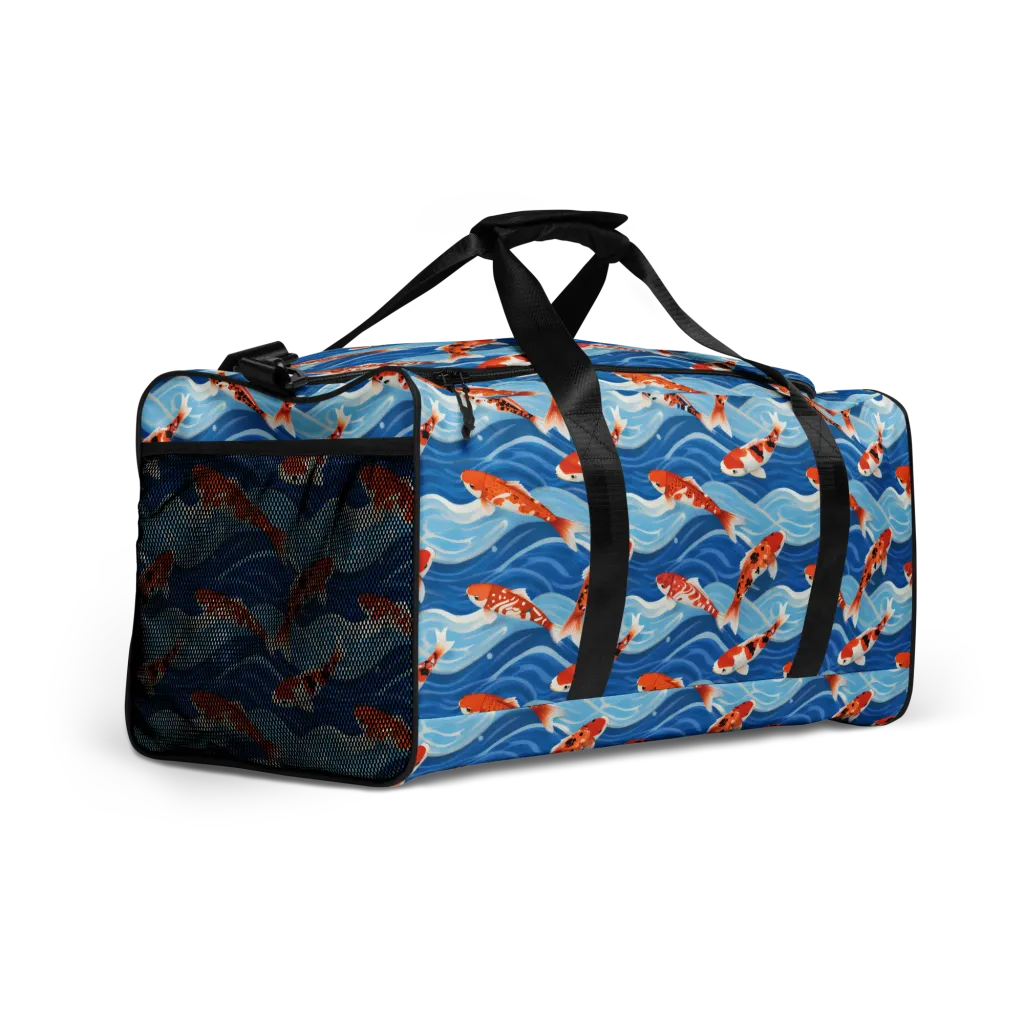 Crimson Drift on Duffle Bag — Right Front