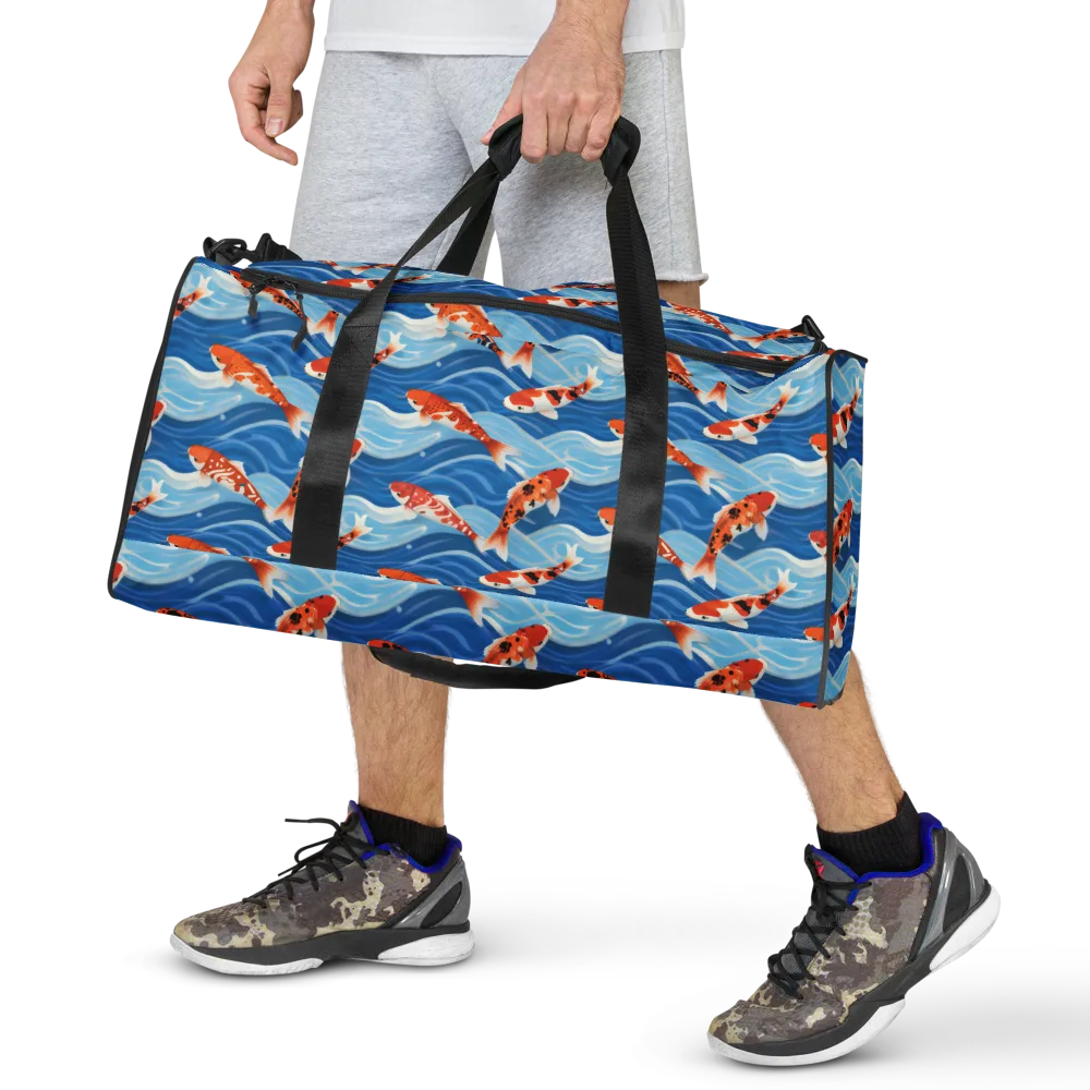Crimson Drift on Duffle Bag — Front