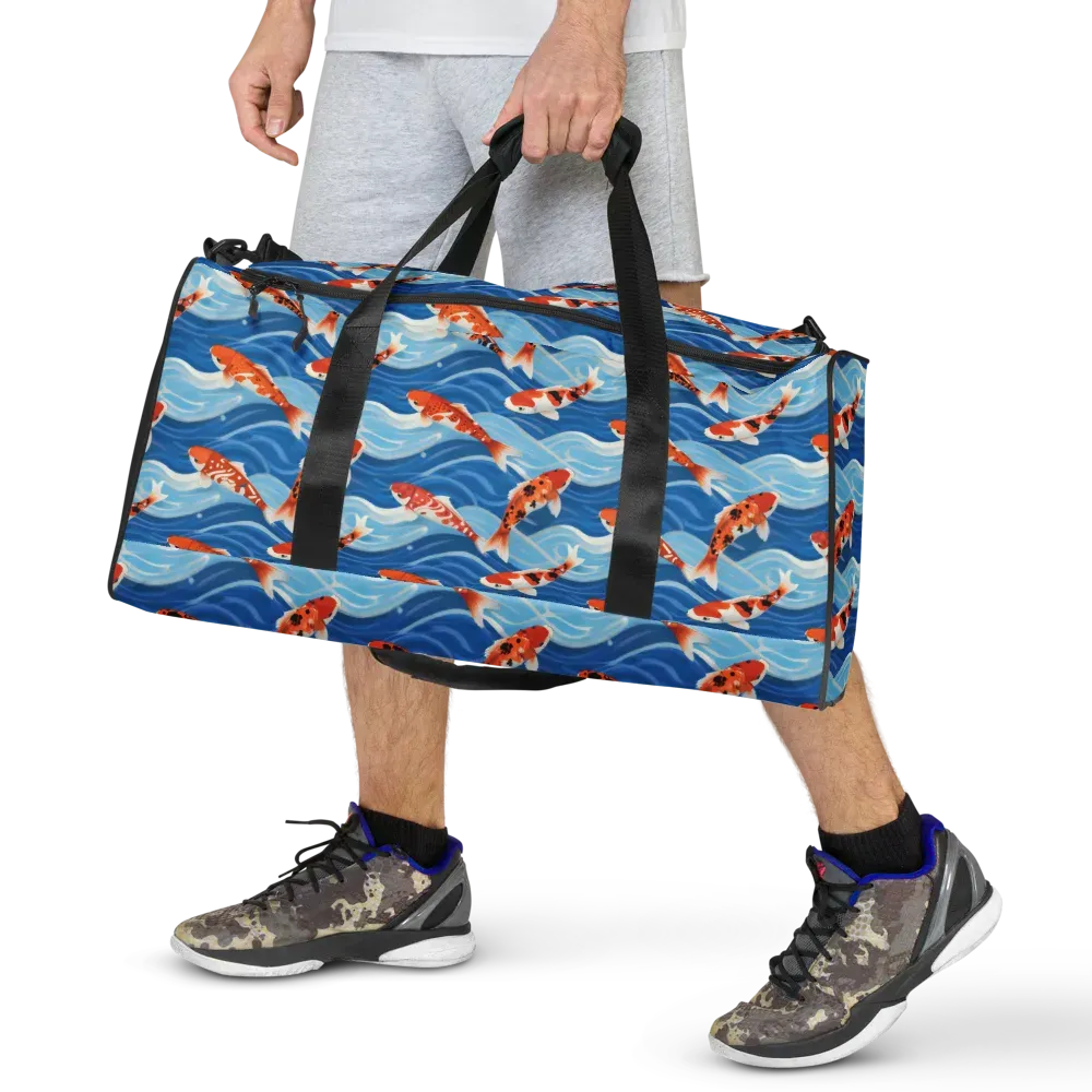 Crimson Drift on Duffle Bag — Front