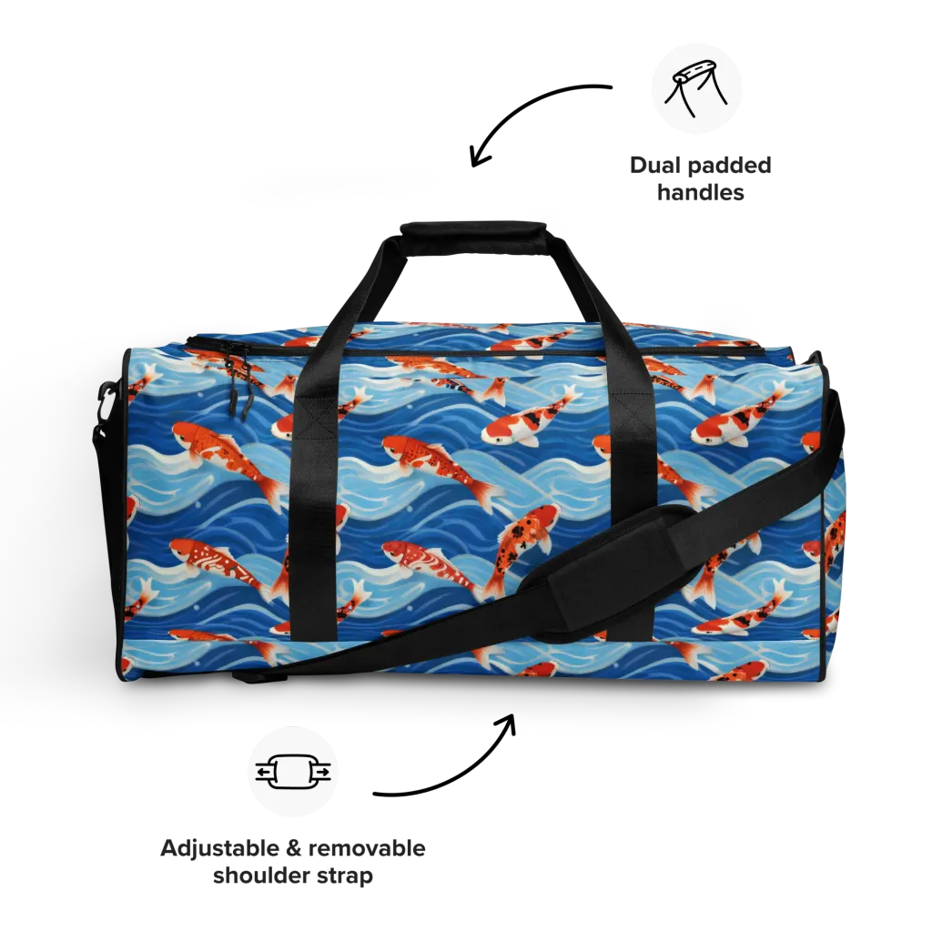Crimson Drift on Duffle Bag — Front
