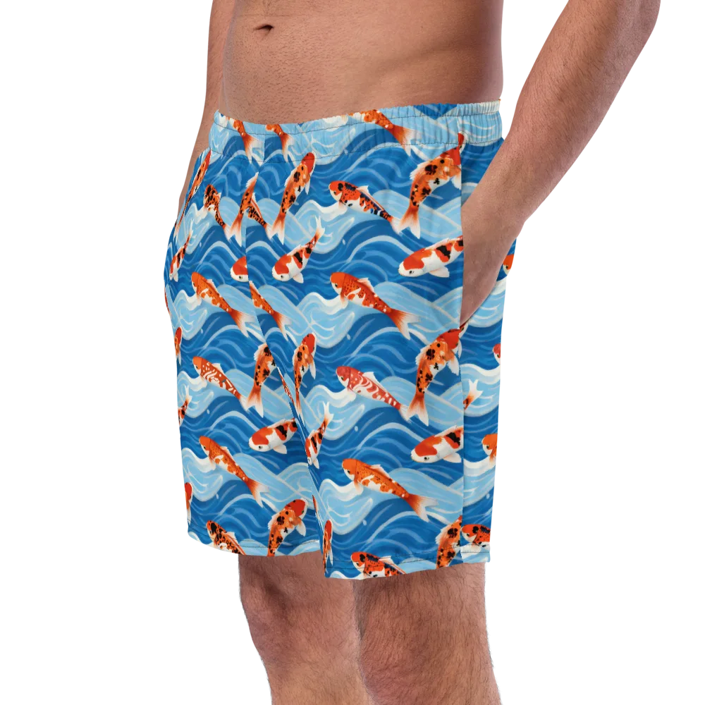 Crimson Drift on Swim Trunks — Left Front