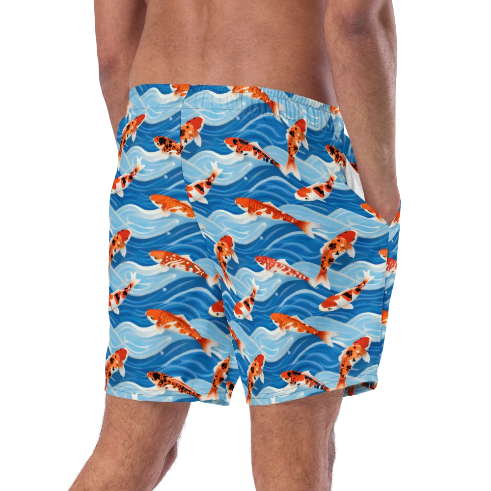 Crimson Drift on Swim Trunks — Right Back