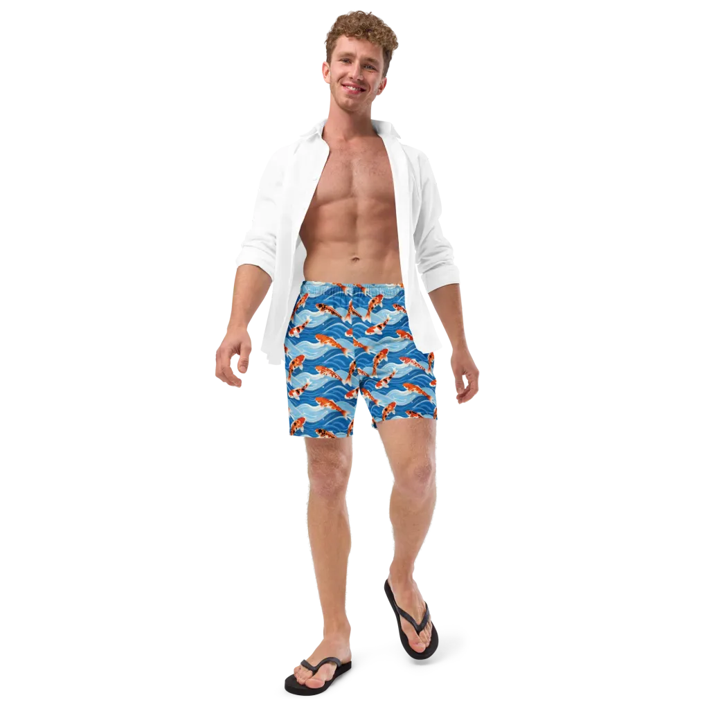 Crimson Drift on Swim Trunks — Front