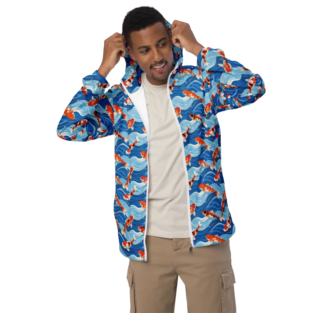 Crimson Drift on Men's Windbreaker — Front