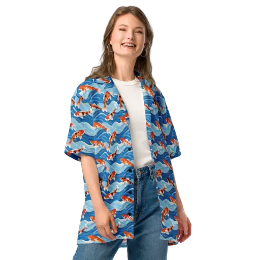 Crimson Drift on a Button Shirt