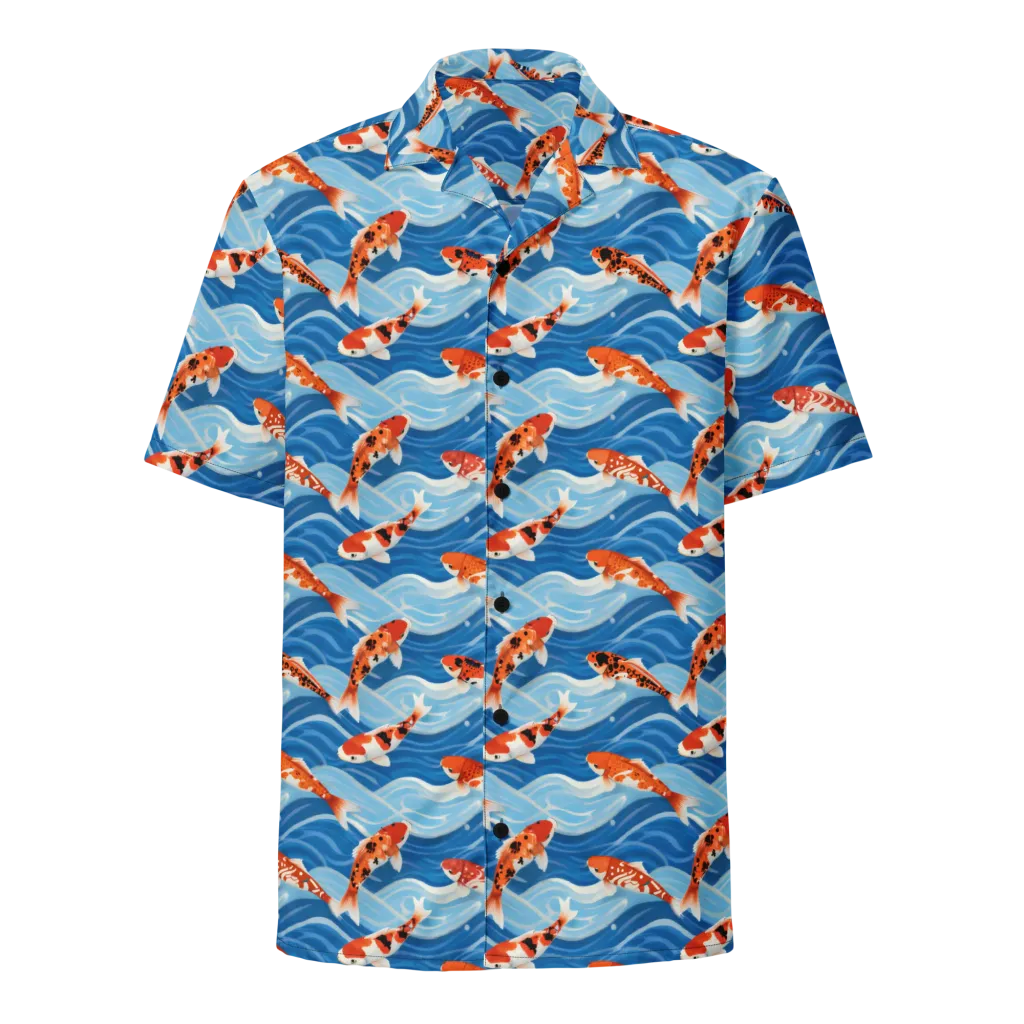 Crimson Drift on Button Shirt — Front