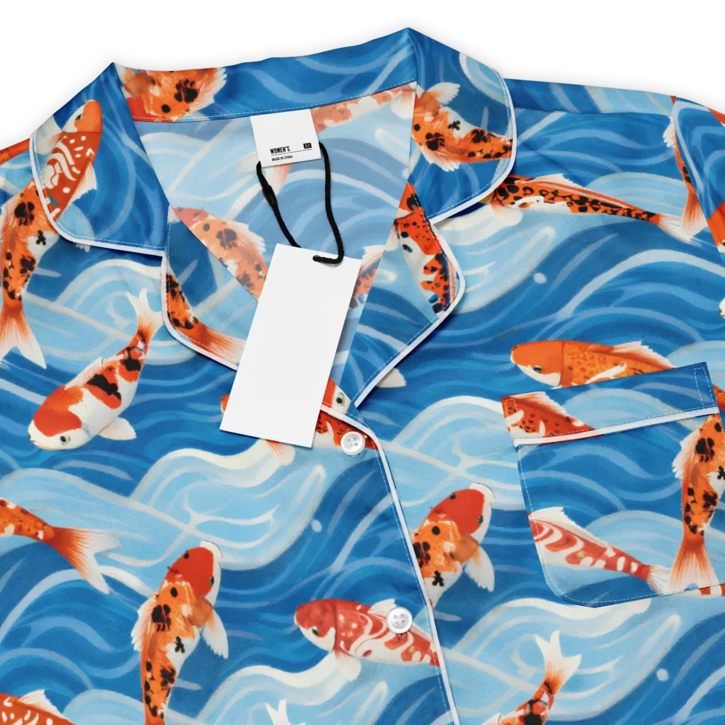 Crimson Drift on Women's Short Sleeve Pajama Top — Product details