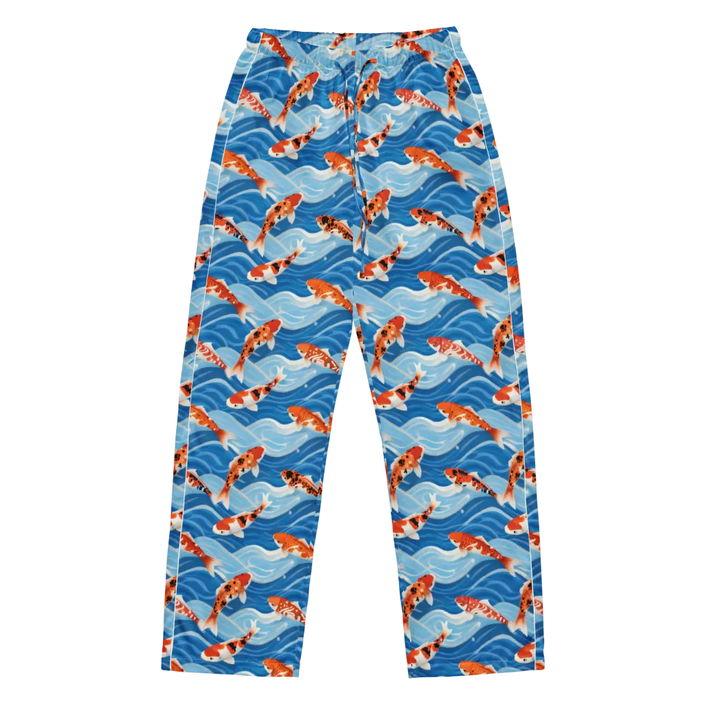 Crimson Drift on Women's Pajama Pants — Front