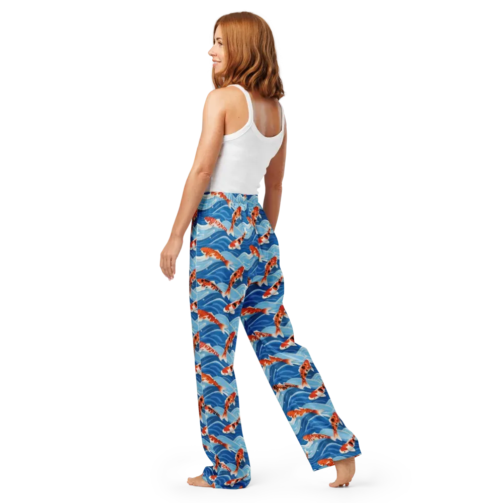 Crimson Drift on Women's Pajama Pants — Back