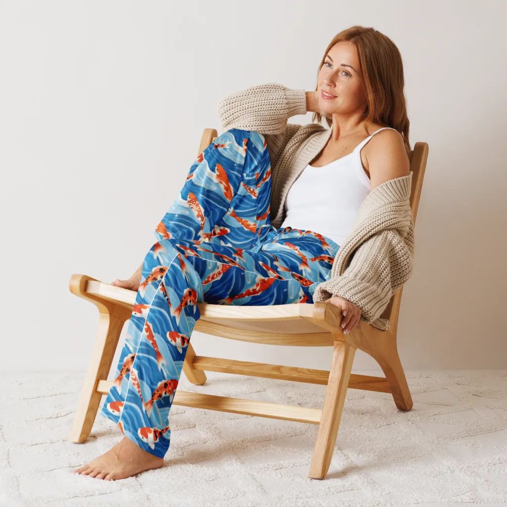 Crimson Drift on Women's Pajama Pants — Front