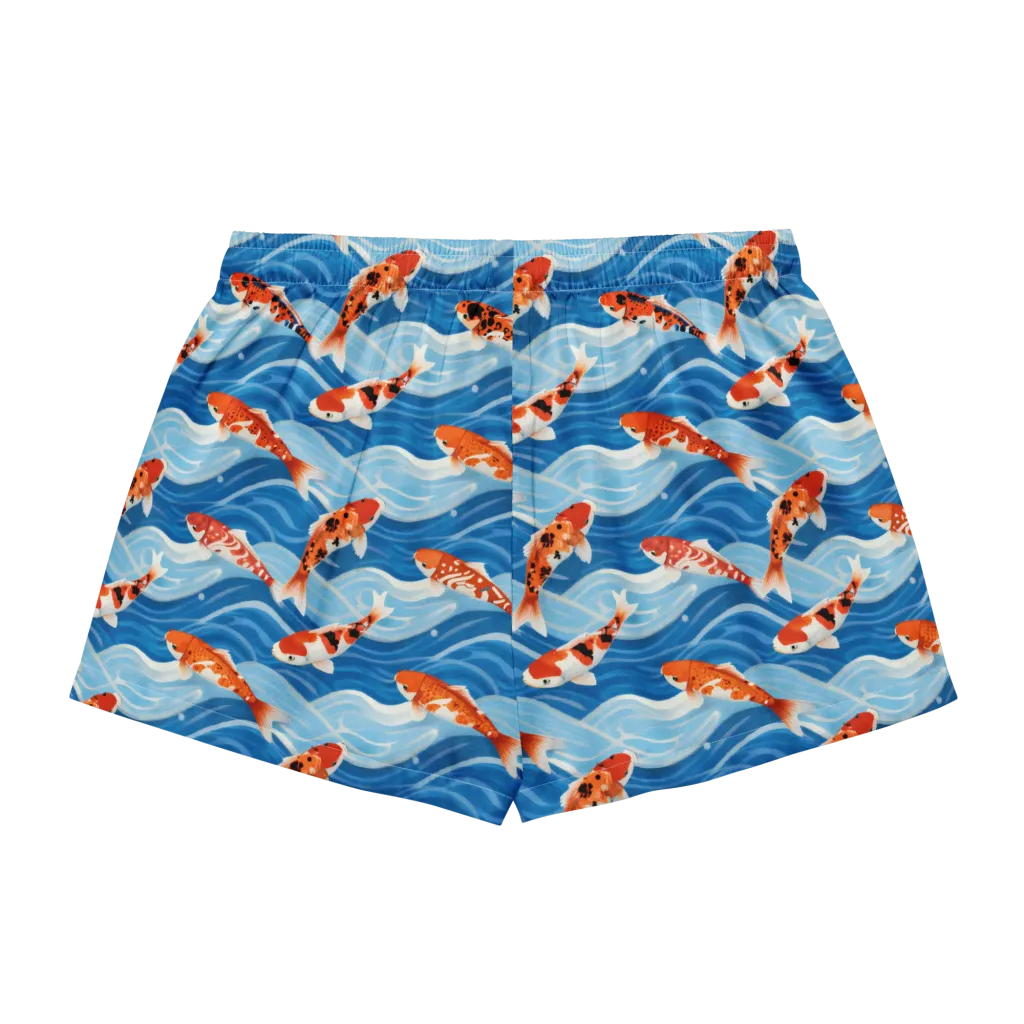 Crimson Drift on Women's Pajama Shorts — Back