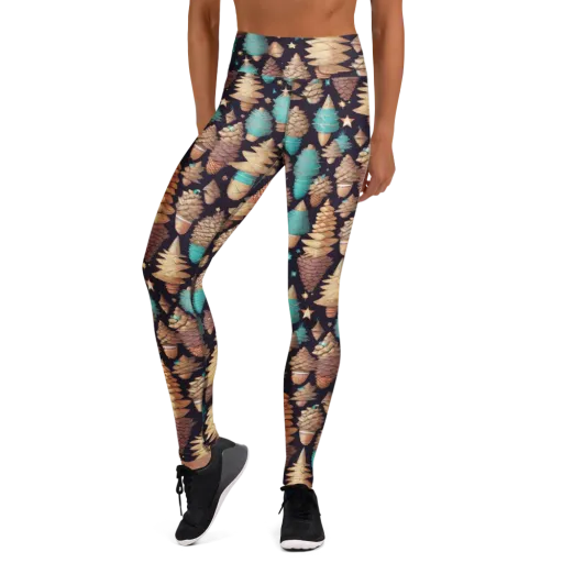 Cosmic Cone Garden on a Yoga Leggings