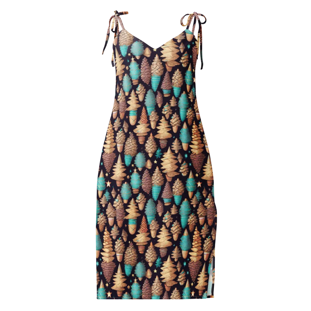 Cosmic Cone Garden on Slip Dress — Front