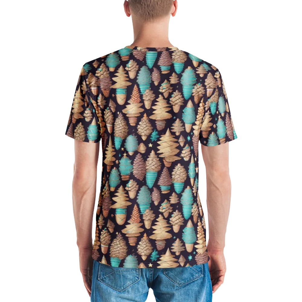 Cosmic Cone Garden on Men's Crew Neck T-Shirt — Back