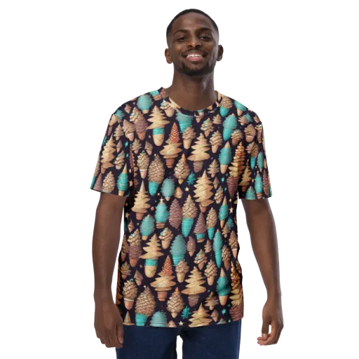 Cosmic Cone Garden on a Men's Crew Neck T-Shirt